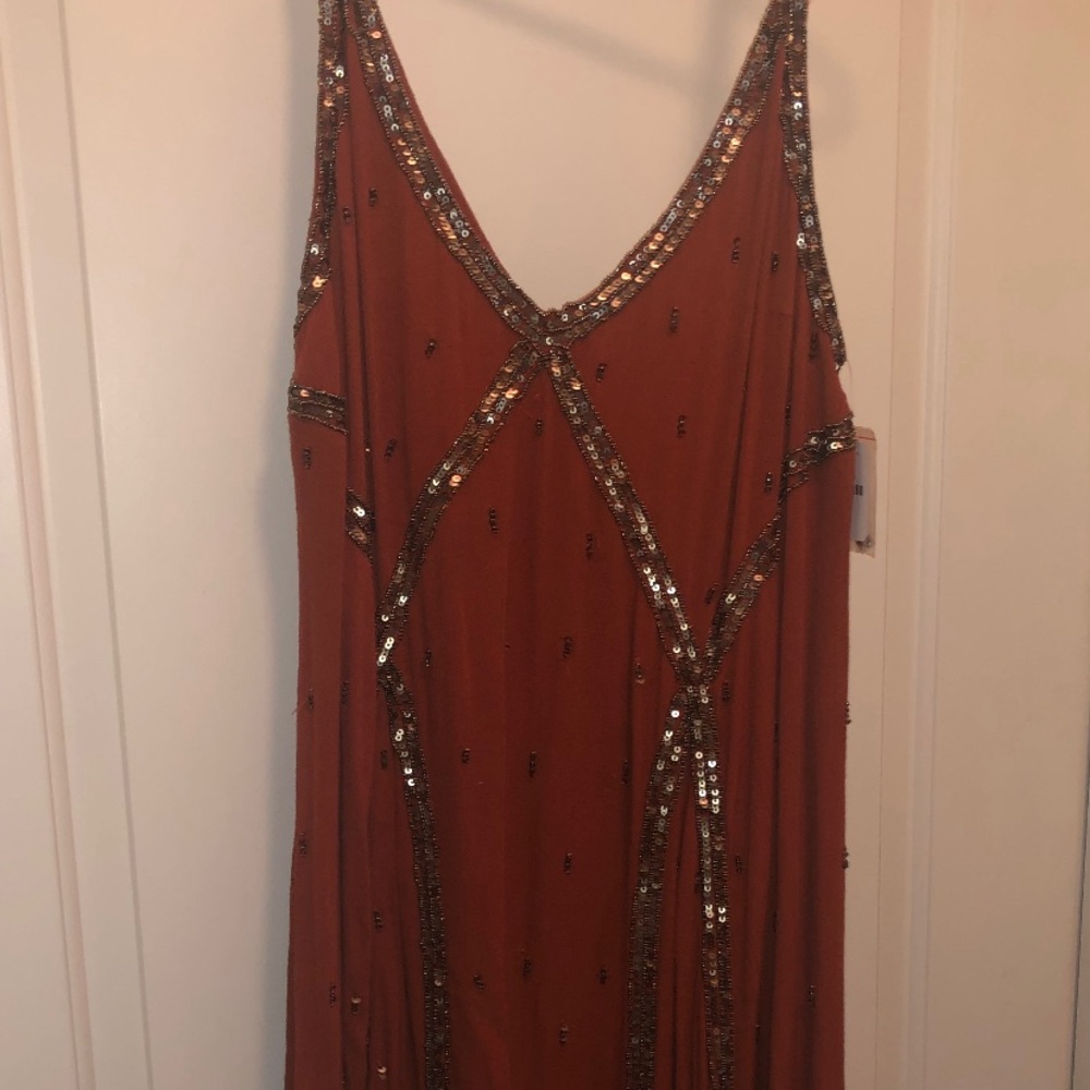 NWT: freepeople beaded sleeveless minidress
